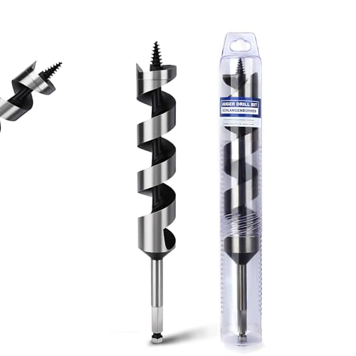 1-1/8" X 9" Auger Bit for Wood, 28x230mm Hex Long Auger Drill Bit