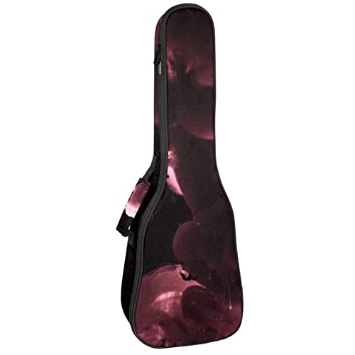 Sac ukulélé ténor étanche rembourré imprimé nuages roses