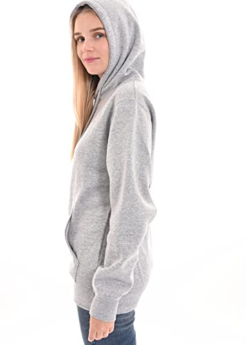 Esstive Women's Ultra Soft Fleece Long Sleeve Active Cozy Lightweight Classic Pullover Hoodie, Light Heather Grey, Small #TOP3