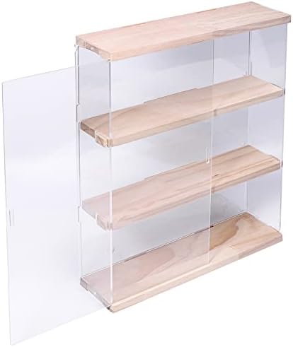 DuvinDD Wall Mounted Display Case for Action Figure Amiibo Bobblehead Funko POP Wall Display Shelves Dustproof Acrylic Floating Shelves with Sliding Door Clear Wall Deco(11.8x3.3x14.8 inch)