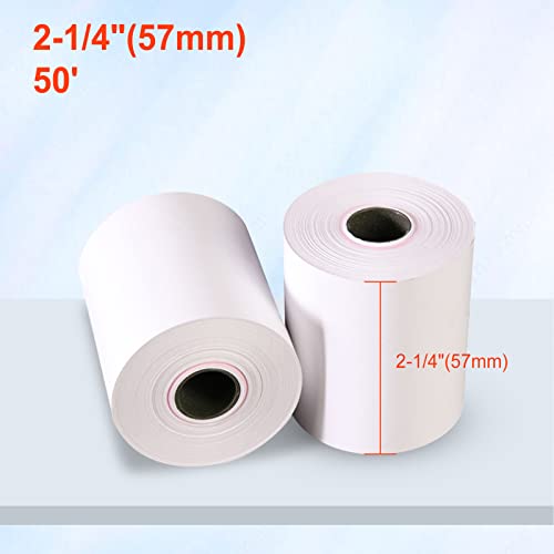 Immuson 2 1/4" X 85' Thermal Paper Receipt Rolls, Pos/Cash Register Receipt Paper, Fits All Credit Card Terminals (50 Rolls) #TOP2