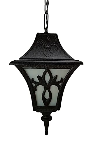 Image of Outdoor Hanging Light Cast Aluminium Black Tecture Finished Pack of 1