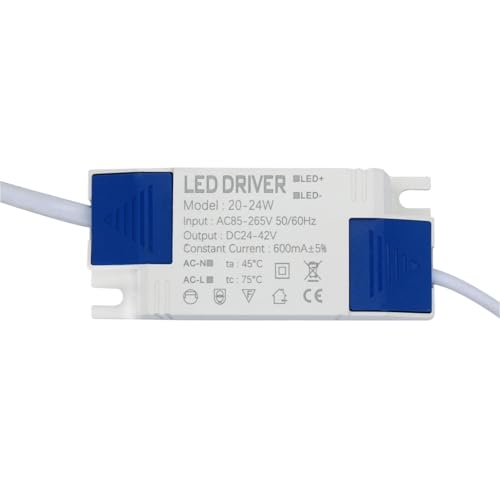 Driver LED 20-24W anti-scintillement alimentation 500mA avec boîtier isolant de sécurité