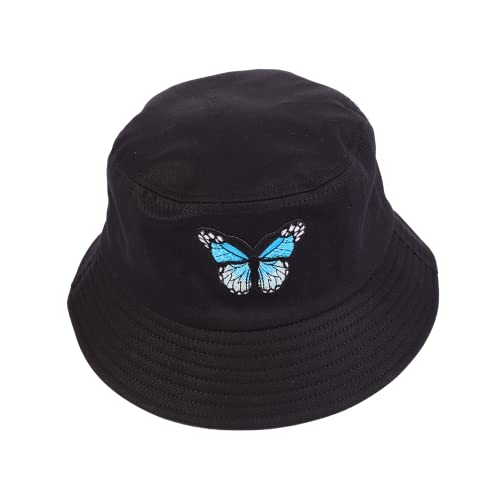 Ipetboom Fisherman Hat Cotton Bucket Hat Sun Protection Cap Versatile Basin Cap Black