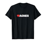 Un message minimaliste mais puissant : un symbole de cœur suivi de « AGNES », montrant ce que vous aimez.