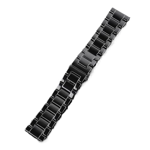 Bracelet montre connecté céramique noire sangle 14mm avec outils