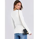ANRABESS Women Long Sleeve Crewneck Rib Knit Slim Fit Shirts Basic Tee Tops 2025 Casual T-Shirt Going Out Workout Outfits - Image 5