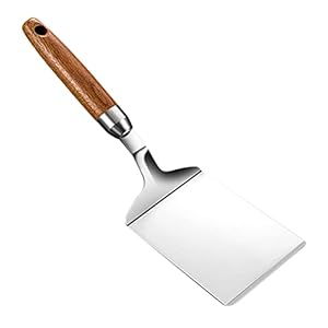 Cabilock Metal Spatula Griddle Scraper and Pancake Flipper Turner Stainless Steel Tools BBQ Grill Flat Top