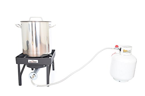 Cookamp High Pressure Banjo 1-Burner Outdoor Propane Burner Gas Cooker With 0-30 Psi Adjustable Regulator And Steel Braided Hose Sa1250 #TOP5