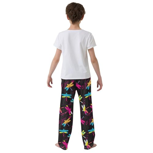 ZZKKO Bright Dragonflies Boys Pants for Kids Jogger Pants with Pockets S-XL3