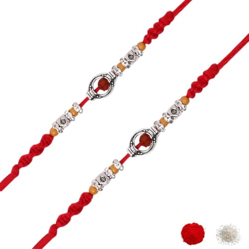 Image of I Jewels Design Rakhi With Roli Chawal & Rakshabandhan Card For Bro /Brother /Bhai