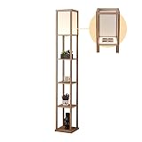ATAMIN Alvin - 72" Dimmable LED Floor Lamp with Shelves, 3-Way Switching LED Shelf Floor Lamp, Moder