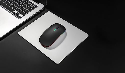 Wireless Bluetooth Mouse,Led Rechargeable Slim Silent Laptop Mouse,Portable(Bt5.2+Usb Receiver)Dual Mode Computer Mice,Quick Precise Responsiveness Control Laptop,Desktop Computer,Tablet,Phone.(Black) #TOP7