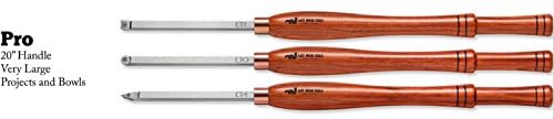 Easy Wood Tools 3-Piece Carbide Tip Lathe Chisel Set - Full Size Rougher, Finisher & Detailer (Model 1200/4200/7500)