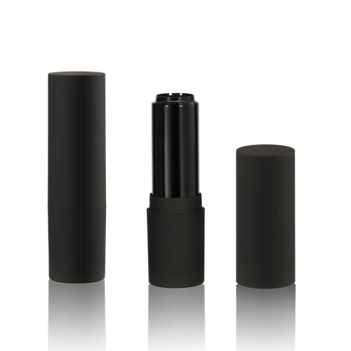 COSIDEA 30pcs Empty Round Matte Black 12.1mm lipstick tubes Man's lipbalm container DIY cosmetic packing tube