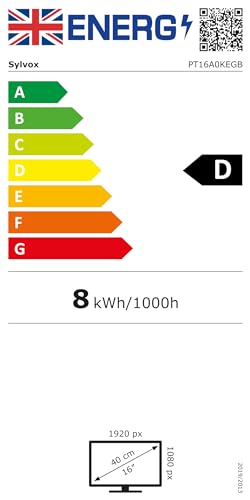 SYLVOX Smart Portable TV, 15.6'' Rechargeable Television 12V 10000mAh Battery Operated TV, IP66 Waterproof, Wireless, Google Assistant, Small Television for Bedroom Bathroom Kitchen Camping