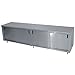 Advance Tabco CB-SS-309M 30" x 108" 14 Gauge Work Table with Cabinet Base and Mid Shelf
