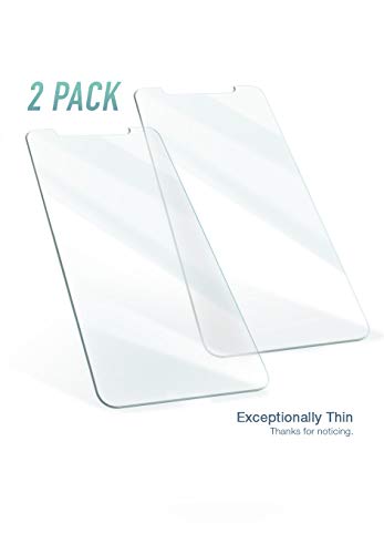 Smartish Screen Protector for iPhone 11 Pro, XS, X - Tuff Sheet - Scratch Resistant Tempered Glass with Alignment Tool - Clear 2-Pack - Thumbnail 2