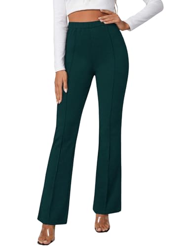 Image of OM SAI LATEST CREATION Women's Yoga Dress Pants Stretchy Work Slacks Business Casual Office Straight Leg /Bootcut Elastic Waist with 2 Pockets Regular Fit Trouser