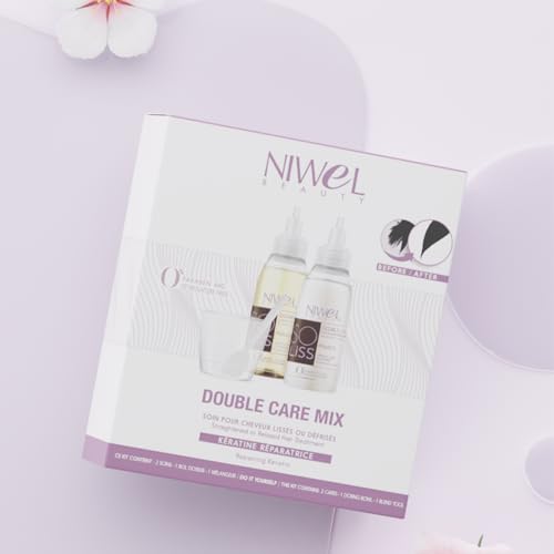 Niwel Beauty Spray Thermoprotecteur, Protection Chaleur pour Cheveux Lissés et Défrisés, avec Kératine