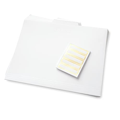 Russell+Hazel White File Folders, Includes Foiled Labels, 12 Count 11.75” X 9.75” #TOP3