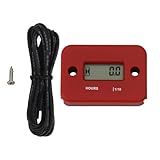 Sghtil Motorstundenzähler – Induktiver Timer mit Kabel | Zeitmessgerät mit digitaler Anzeige | für Rasenmäher, Schneemobil, Boot, Schneefräse, Quads und Hochreiniger