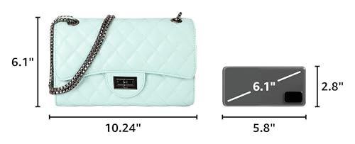 Image of Gladdon Quilted Crossbody Purse for Women Trendy Shoulder Bags | Stylish Shoulder Purse,Quilted Pattern,Structured bag,Chain Strap,Spacious Enough,Casual and Dressy Outfits,Any Occasion