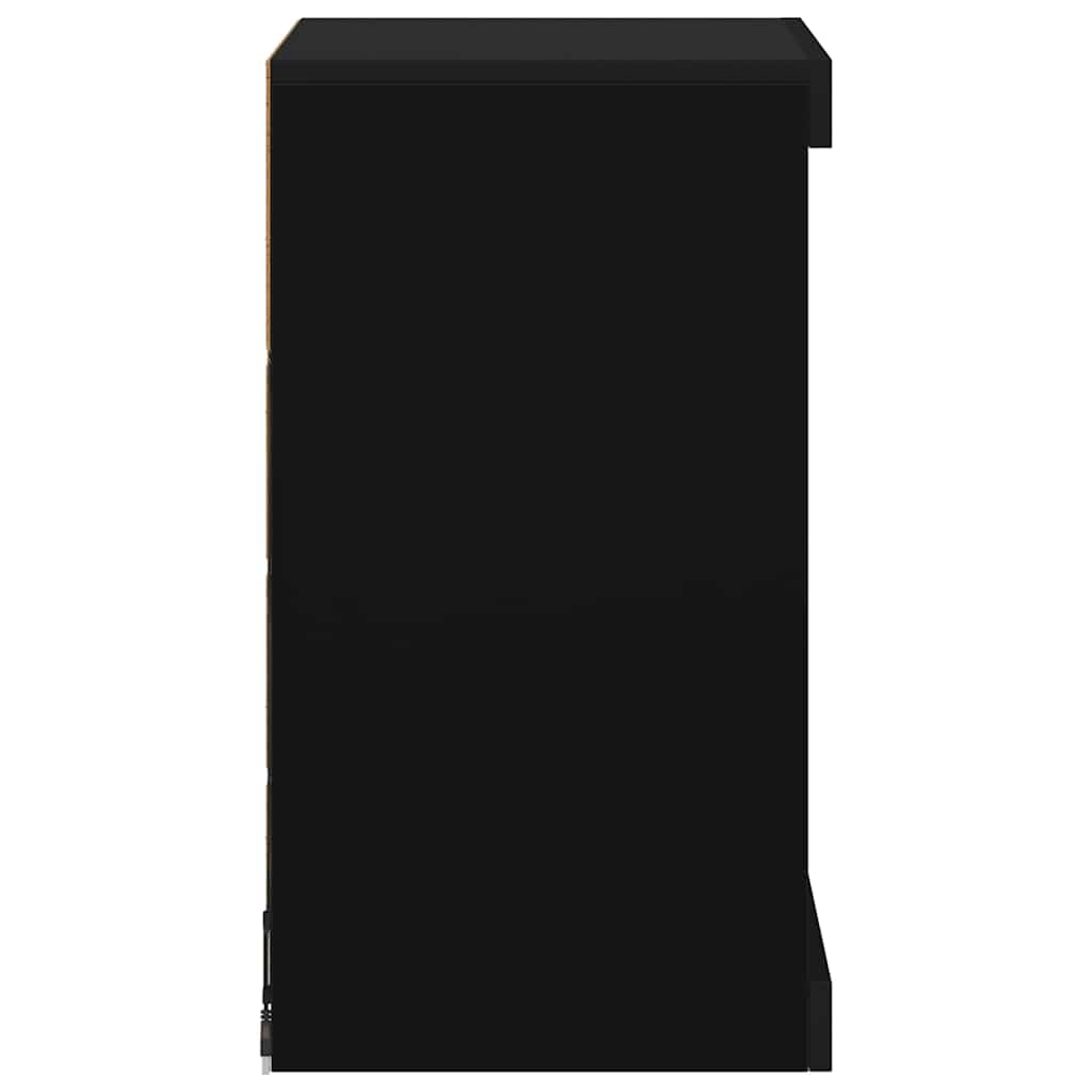 vidaXL Dressoir met LED-verlichting 41x37x67 cm zwart