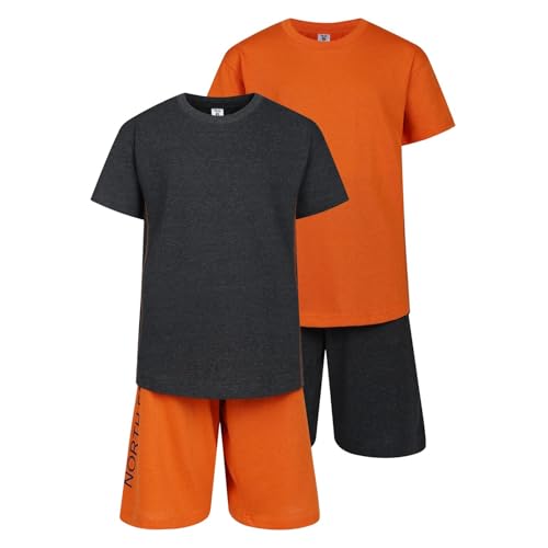 Boys 2 Pack Short Pyjamas Nightwear PJ Sets Twin Pack 11 12 13 14 15 16 17 18 Years (CHR/OGE 17-18)