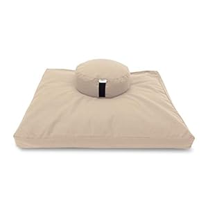 Meditation Cushion Set – Zafu and Zabuton – Round & XL Oval – Handcrafted In The USA With Organic Materials – Removable Covers for Easy Cleaning
