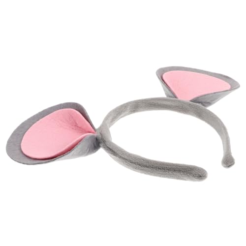 Serre-tête oreilles de souris gris déguisement carnaval Halloween