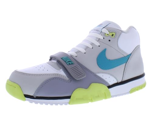Nike Men's Air Trainer 1 'Citron Wht/Teal Nebula-Neutral Grey (FQ8828 100) - 9.5