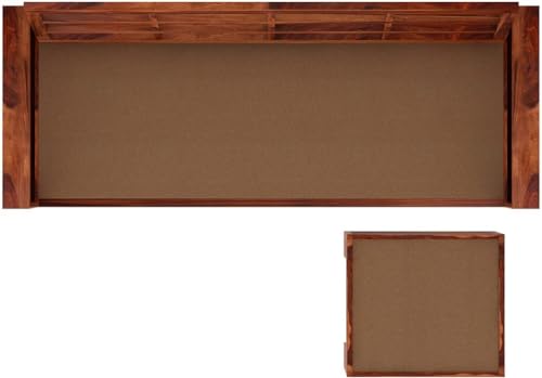 Image of Sheesham Solid Wood L-Shape Sofa for Living Room (L-Shape) (Teak)