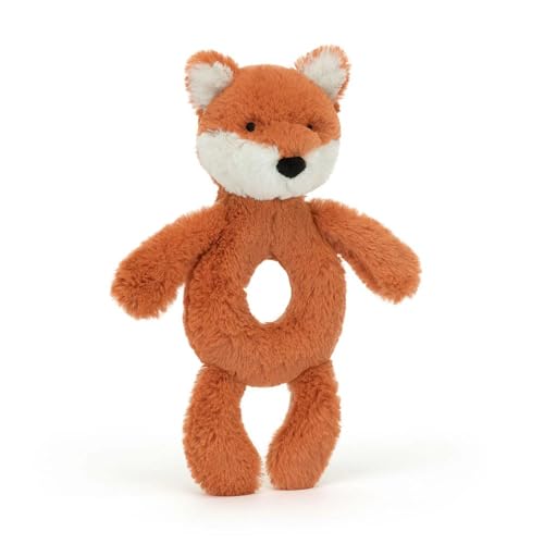 Baby Jellycat Bashful Fox Cub Ring Rattle 7"