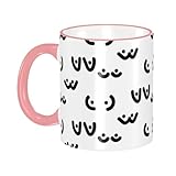 女性の胸のおっぱい マグカップ コーヒーカップ Pink 陶器 朝食カップ ティーカップ 耐熱マグ 保温 耐冷 おしゃれ 大きい ミルクコップ 330ml 雑貨 家庭用 プリント贈り物