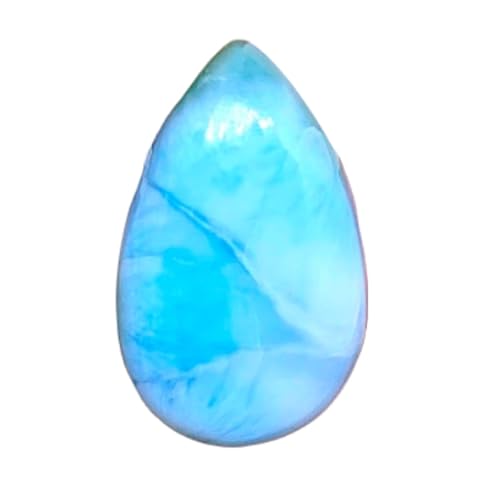 Larimar naturel en cabochon poire de 23x14x7mm pour la création de bijoux uniques