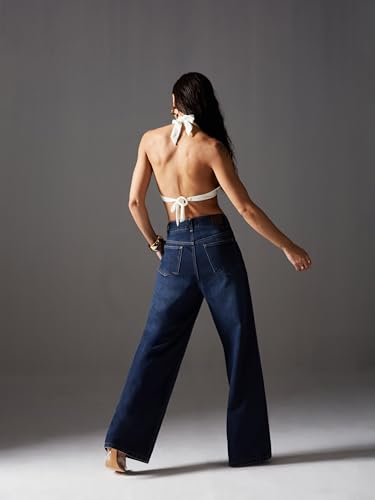 Image of Miss Chase Women's Wide Leg High Rise Denim Jeans