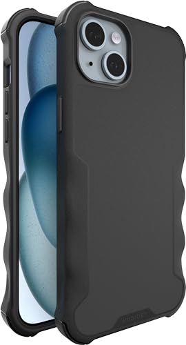 Coque iPhone 15 Plus MagSafe Smartish Gripzilla robuste et antichoc blindée - Black Tie Affair