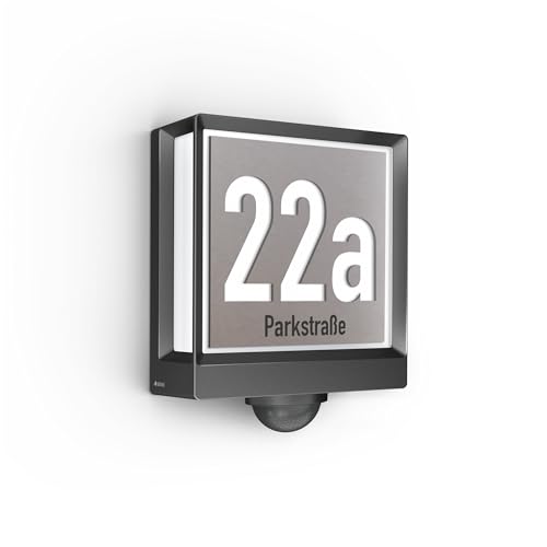 Steinel smarte Hausnummernleuchte My L 40 SC, Hausnummernschild Edelstahl...