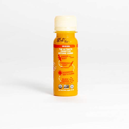 Immunity Boost (Original) - Functional Juice Shot by Vive Organic | The Ultimate Proactive Defense Combo | USDA Organic, Vegan, Cold Pressed, Ginger Root, Turmeric Root, Echinacea, Black Pepper