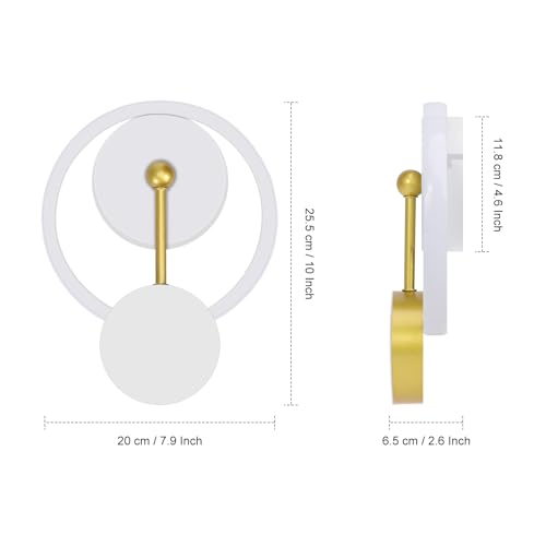 Image of XEYOU 18W Modern Wall Sconce Lighting Indoor LED Creative Wall Light Fixture Clock Shape Decoration Wall Lamp for Living Room Bedroom Stair Corridor