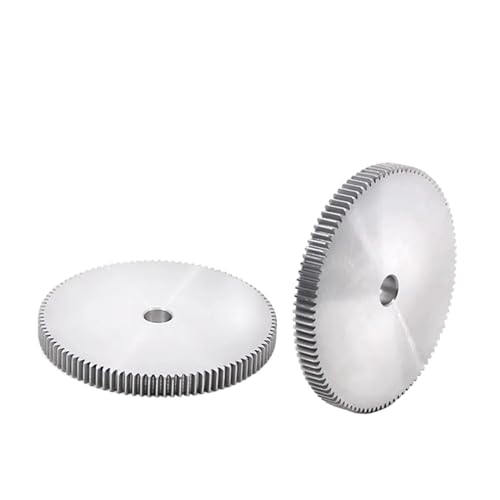 Bevel Gear Pinion Hardware Mechanical Spur Gear 1Modulus-96Teeth ~ 150Teeth Thickness 10mm 45# Carbon Steel Material Cylindrical Gear for Transmission Parts(110 Teeth)