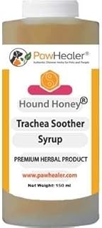 PawHealer® Hound Honey: Trachea Soother Syrup - 150 ml (5 fl oz) - Natural Herbal Remedy for Symptoms of Collapsed Trachea - Tastes Good - Easy to Administer