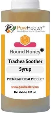 PawHealer® Hound Honey: Trachea Soother Syrup - 150 ml (5 fl oz) - Natural Herbal Remedy for Symptoms of Collapsed Trachea - Tastes Good - Easy to Administer