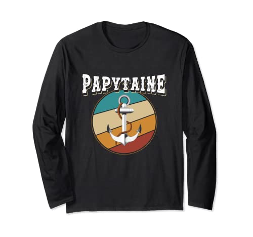 Idée Originale Papi Bateau Papytaine Humour Papy Marin Noël Manche Longue Cover