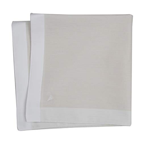 Image of Van Heusen Men's Casual Style Cotton Pastle Handkerchief With Brand Logo (Pack Of 6), Assorted, 45 cm X 45 cm