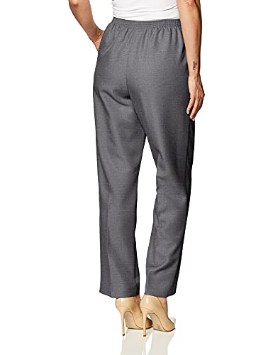 Alfred Dunner Women's Medium Pant,Grey,83