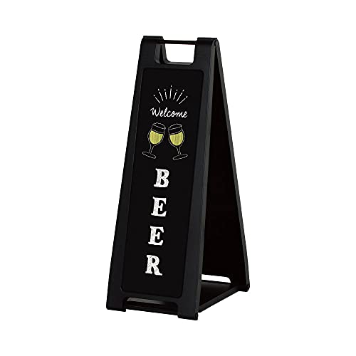 【ファースト】スタンドプレート200 チョーク用 SP-217 ブラック サイズ:H725×W263×D380mm 折り畳み式 持ち運び便利 おしゃれ スタンド看板 A型看板 カフェ 居酒屋 飲食店 美容院 エステ ネイルサロン ジム 接骨院