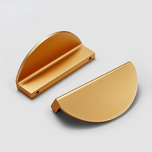 Tirador de puerta WouND semicircular moderno dorado de 80mm 6