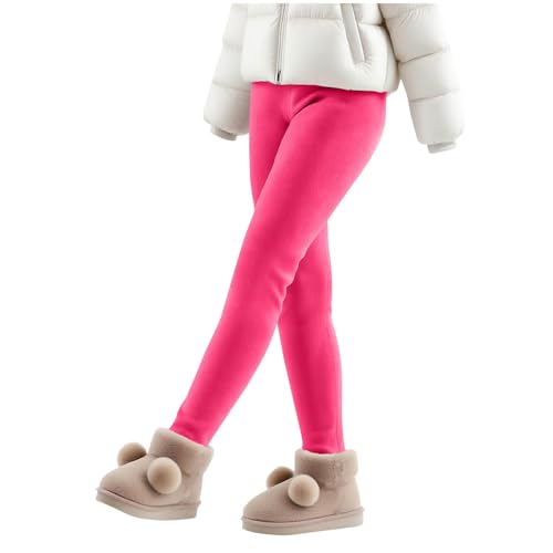 Girls Winter Leggings Thicken Fleece Lined Warm Stretchy Thermal Tights Pants for 3-13 Years4